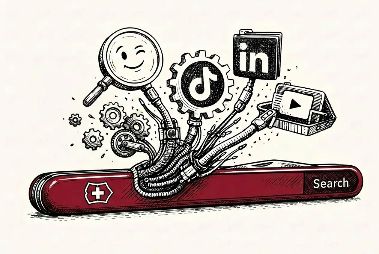 Couteau suisse aux icônes des réseaux sociaux : les réseaux sociaux, nouveaux moteurs de recherche - Spiraltis