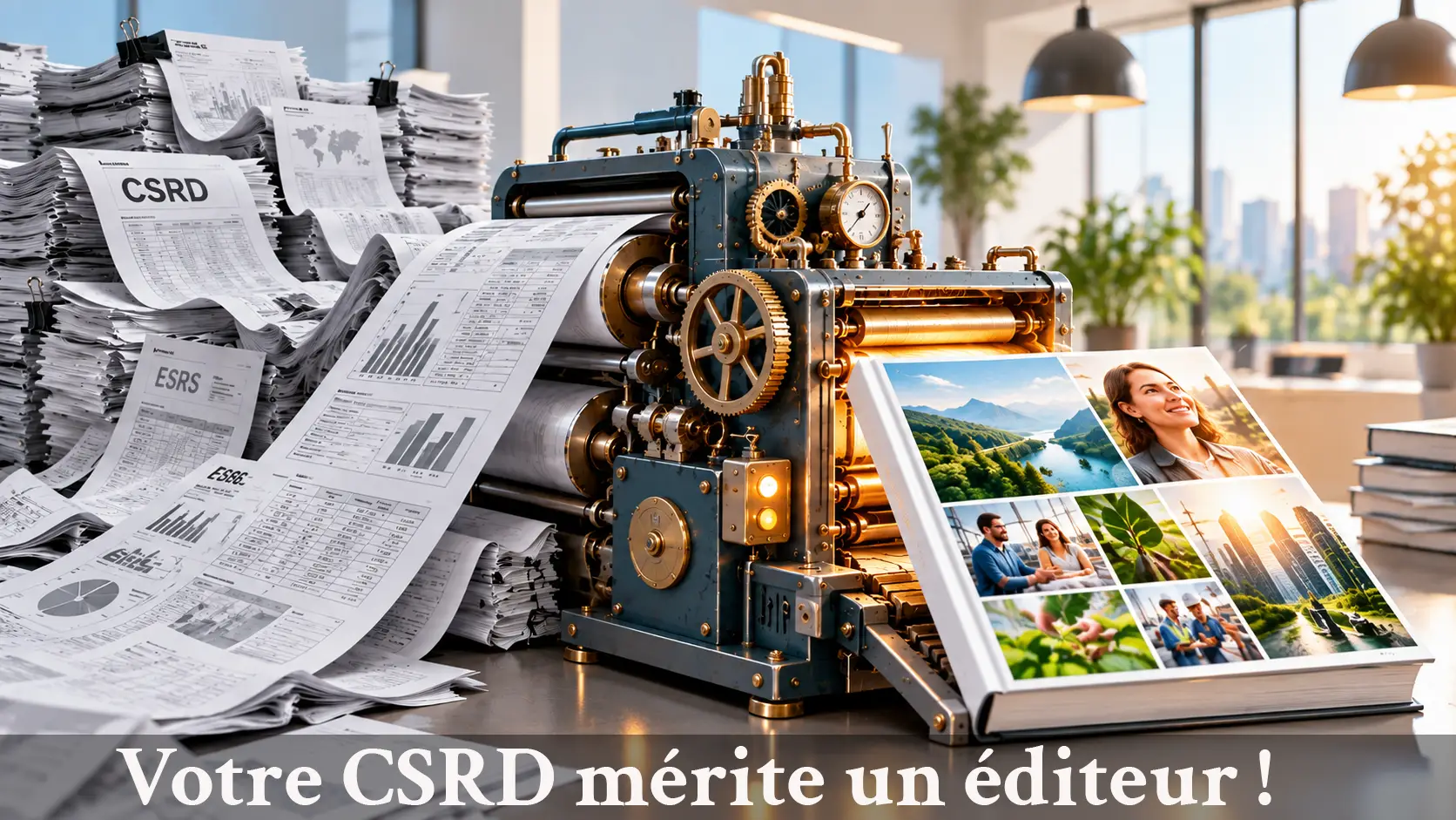 Passer d'un fouillis indif-geste de chiffres, tableaux et graphiques à un ouvrage édité agréable à lire.